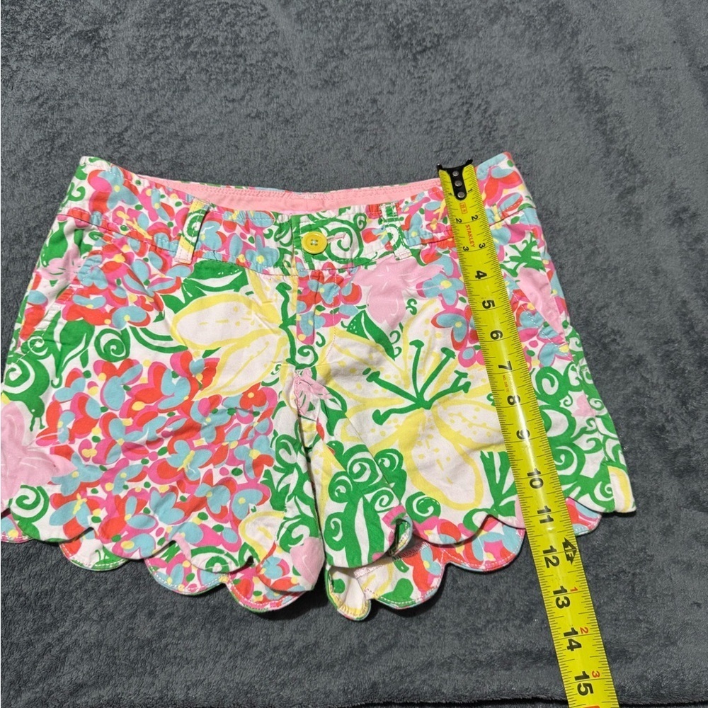 Lilly Pulitzer Pink and Green Floral High Waist Shorts - Picture 8 of 11